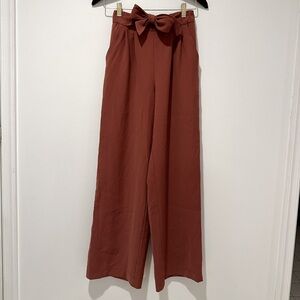 Lululemon pant. Front tie, elastic waist wide leg trouser